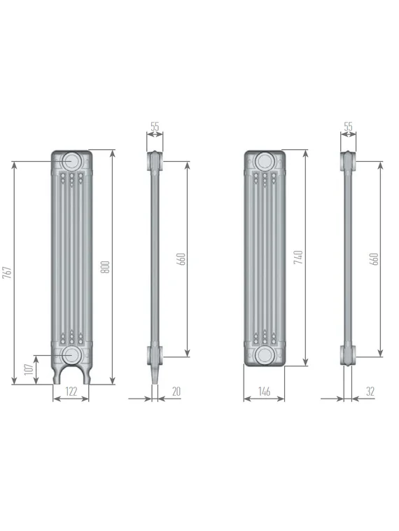Exemet Ardeco 660 - чугунный дизайн радиатор