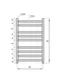 Полотенцесушитель электрический Solent Sauc SR-006 800х500 П9 белый