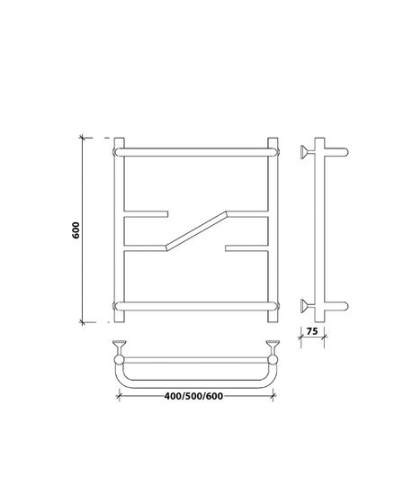 Водяной полотенцесушитель Secado Риволи СП из нержавеющей стали
