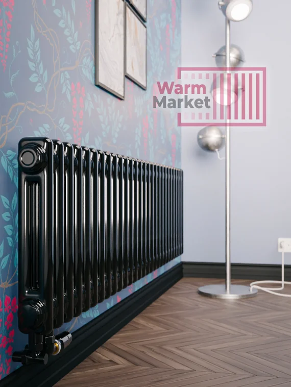 Трубчатый радиатор Solira 2037 N69 твв нижнее подключение с термостатикой, цвета RAL