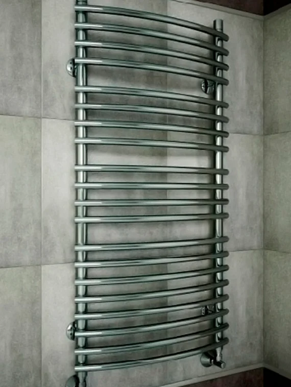 Mario - водяной полотенцесушитель выгнутый вперед.