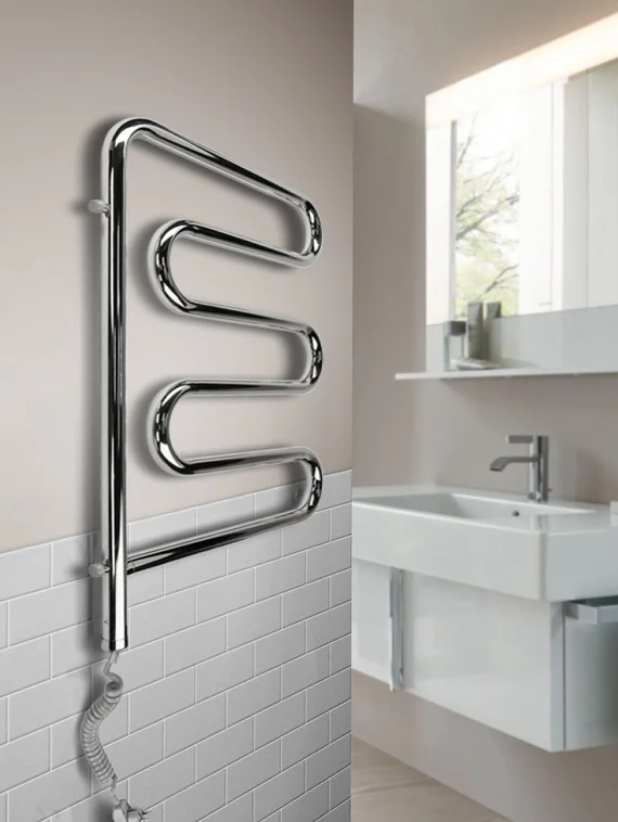 Электрический Ш-образный поворотный полотенцесушитель