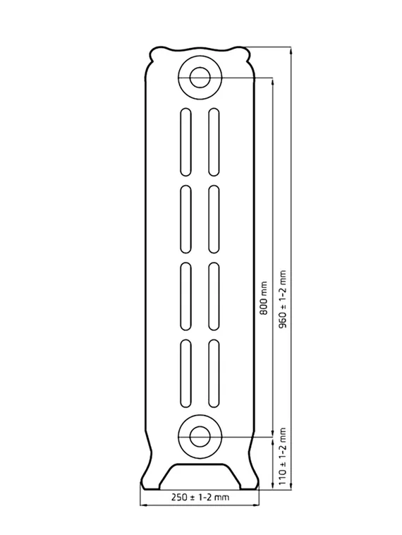 Bristol 800 - чугунный дизайн радиатор
