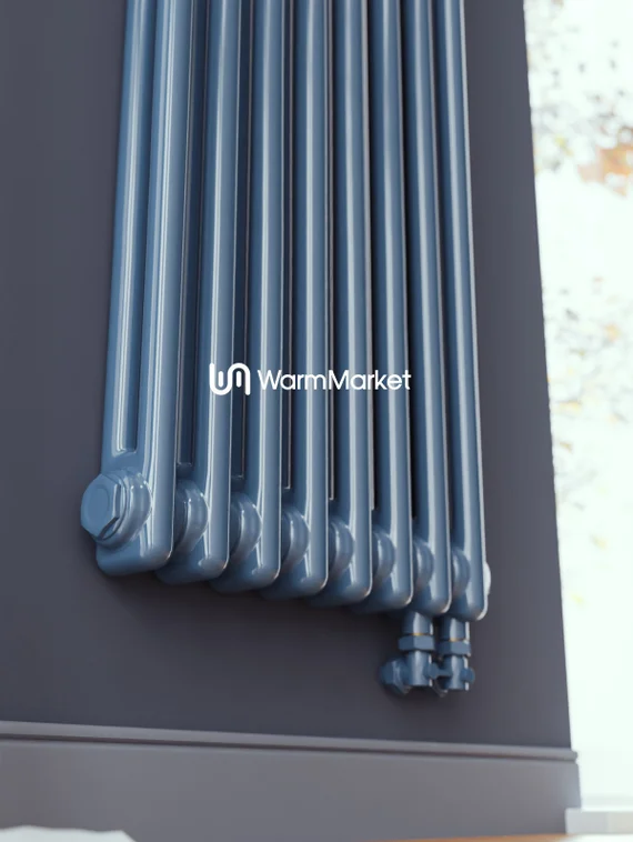 Bareng Softy 2140 - двухтрубный трубчатый радиатор высотой 1400 мм, нижнее подключение с термостатикой