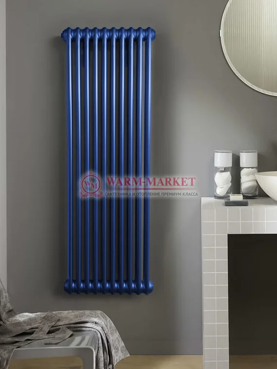 Вертикальный трубчатый радиатор Unilux 2150 двухтрубный, нижнее подключение