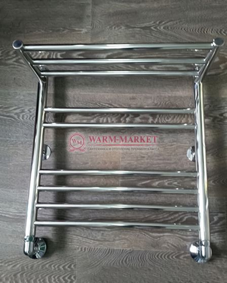 Bogema 4 (прямая) - водяной полотенцесушитель с полкой из нержавеющей стали