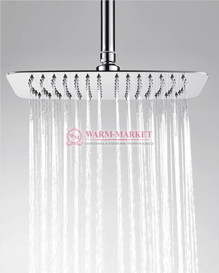 Встраиваемый комплект для душа с верхней душевой насадкой черный А12669-Bl