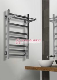 Quadro V 30+ водяной полотенцесушитель из квадратного и прямоугольного профиля с полкой