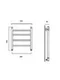 Galant 3 (прямой) - водяной полотенцесушитель из нержавеющей стали