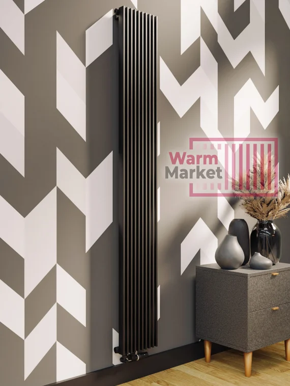 Параллели В 1 -1750 мм высотой -вертикальный радиатор  с нижним подключением (БЕЗ ТВВ)