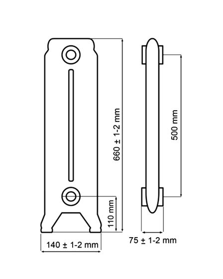 Чугунный радиатор HeatWave Azalia 660