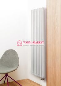 Вертикальный трубчатый радиатор Purmo Delta Lazerline 3180-8 секций, трехтрубный нижнее правое/левое подключением с вентилем.