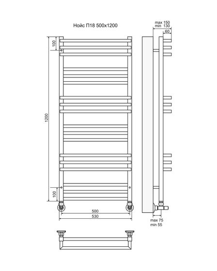 Нойс - водяной полотенцесушитель из нержавеющей стали