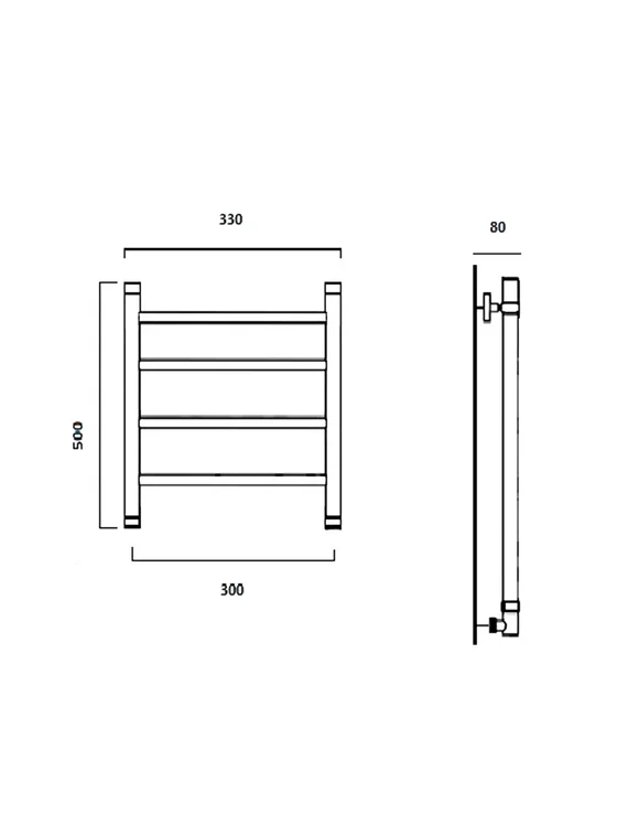 Galant 3 (прямой) - водяной полотенцесушитель из нержавеющей стали