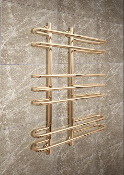 Furror - водяной полотенцесушитель с округлыми перекладинами цвета бронза