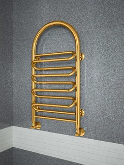 Liana Gold - золотой полотенцесушитель с полукруглой аркой