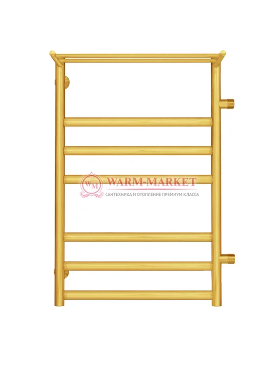 Хендрикс БП П7 - водяной полотенцесушитель, боковое подключение, цвет золото