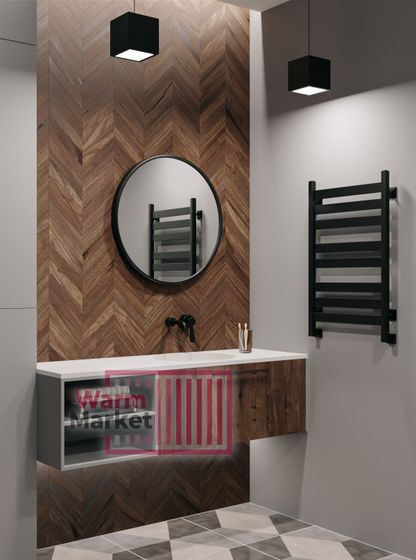 Axxinot V 50 - водяной дизайн полотенцесушитель с квадратным и прямоугольным профилем из нержавеющей стали