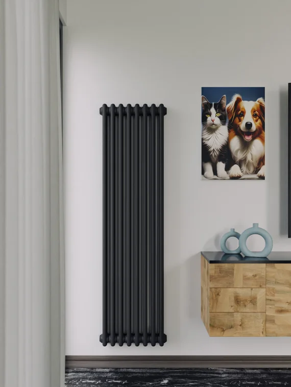 Bronto Pipe 2160 - двухтрубный трубчатый радиатор высотой 1600 мм, нижнее подключение с термостатикой