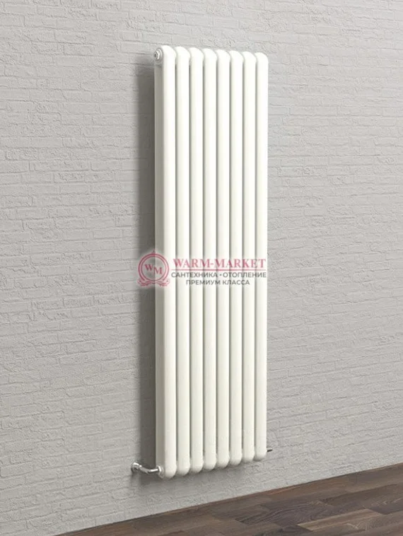 Вертикальный трубчатый радиатор Solira 2180 Elis, N69 нижнее подключение, белый