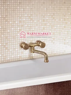 Windsor - бронзовый настенный смеситель в ретро стиле