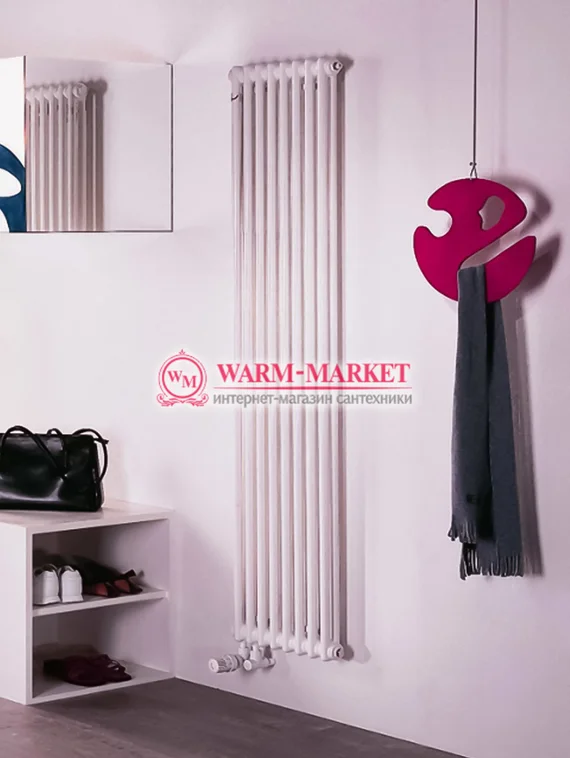 Вертикальный трубчатый радиатор Dia Norm 2180 двухтрубный, нижнее правое/левое подключение