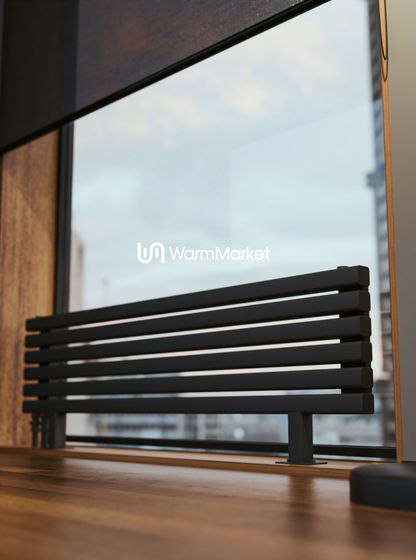 Bareng Tipe ZN 1000 - напольный трубчатый радиатор шириной 1000 мм, нижнее левое подключение