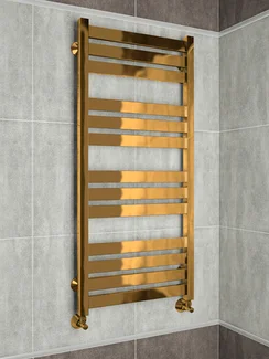 Latte Bronze - бронзовый дизайн полотенцесушитель с квадратными вертикалями.