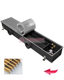 Конвектор внутрипольный Varmann Ntherm Air без вентилятора c алюминиевой решеткой цвета латуни