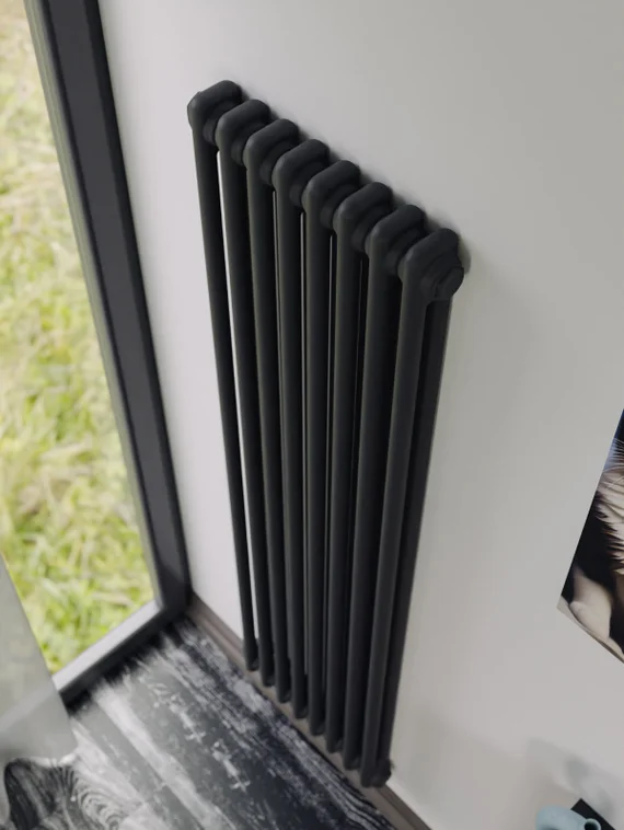 Bronto Pipe 2160 - двухтрубный трубчатый радиатор высотой 1600 мм, нижнее подключение с термостатикой