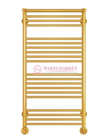 Аврора П20-3 - водяной полотенцесушитель с полкой, нижнее подключение, цвет золото