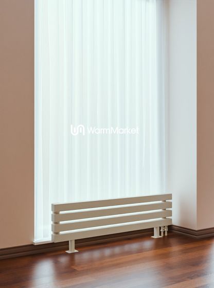 Bareng Livian ZN 1750 - напольный трубчатый радиатор шириной 1750 мм, нижнее правое подключение