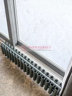 Трубчатый радиатор KZTO Garmonia V2 высотой 200 мм напольного исполнения