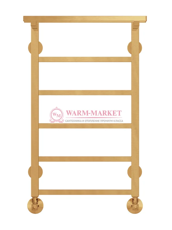 Контур П6-2 - водяной полотенцесушитель с полкой, нижнее подключение, цвет бронза