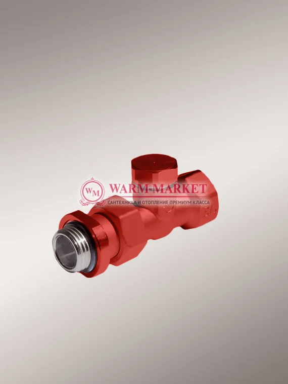 Purmo вентиль перекрывной прямой ½ МТВ 132 красный