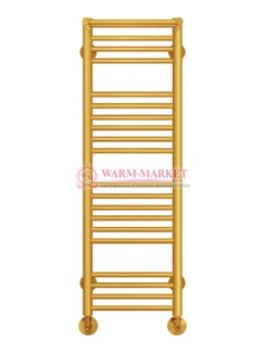 Аврора П20-1- водяной полотенцесушитель с двумя полками, нижнее подключение, цвет золото